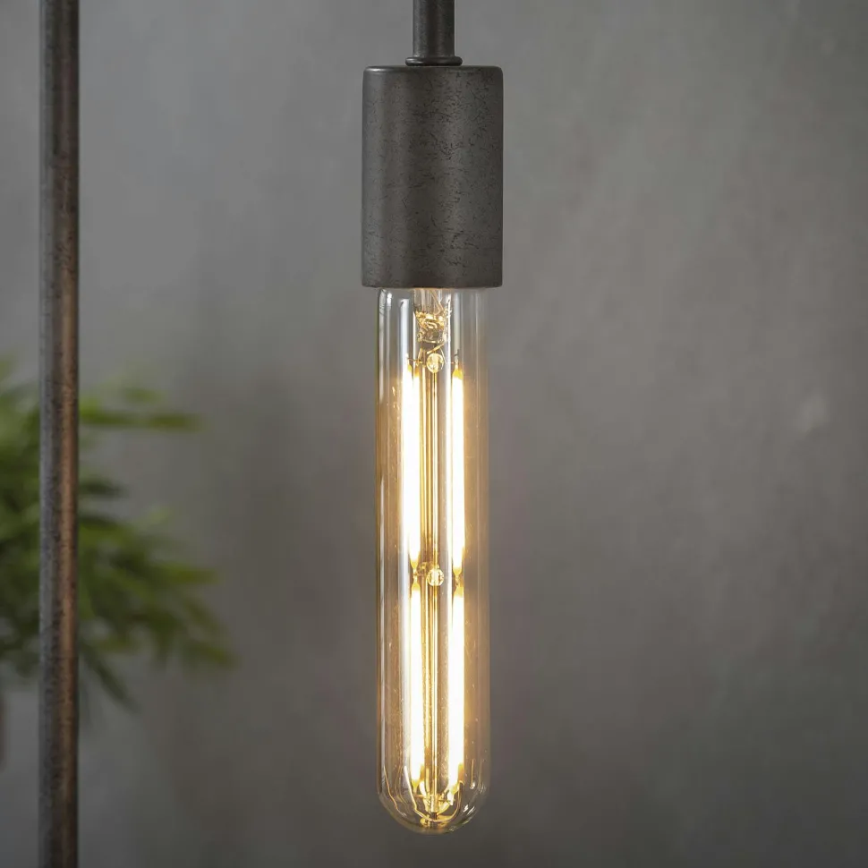 Ampoule globe 7 cm ambré LED filament lumière chaude (E27)