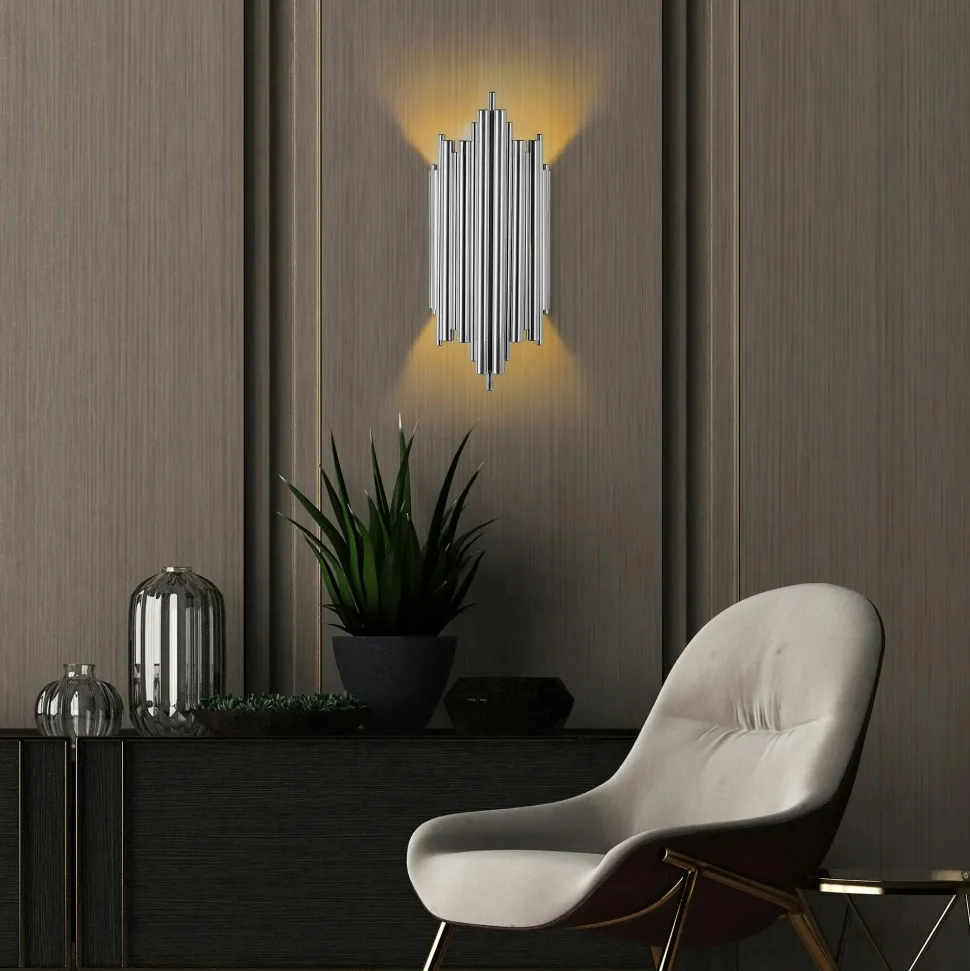 Applique design noire, structure graphique en tubes SFAX