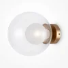 Applique globe en verre avec base or mat, 20 cm DELTONA