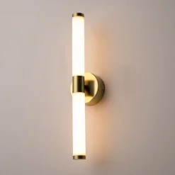 Applique moderne LED - tige dorée & blanc 35, 6 cm DELMAR