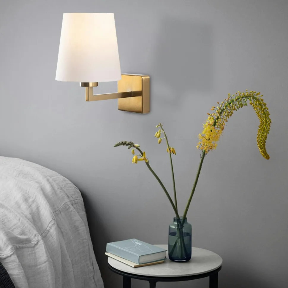 Applique murale classique, abat-jour beige ZURICH