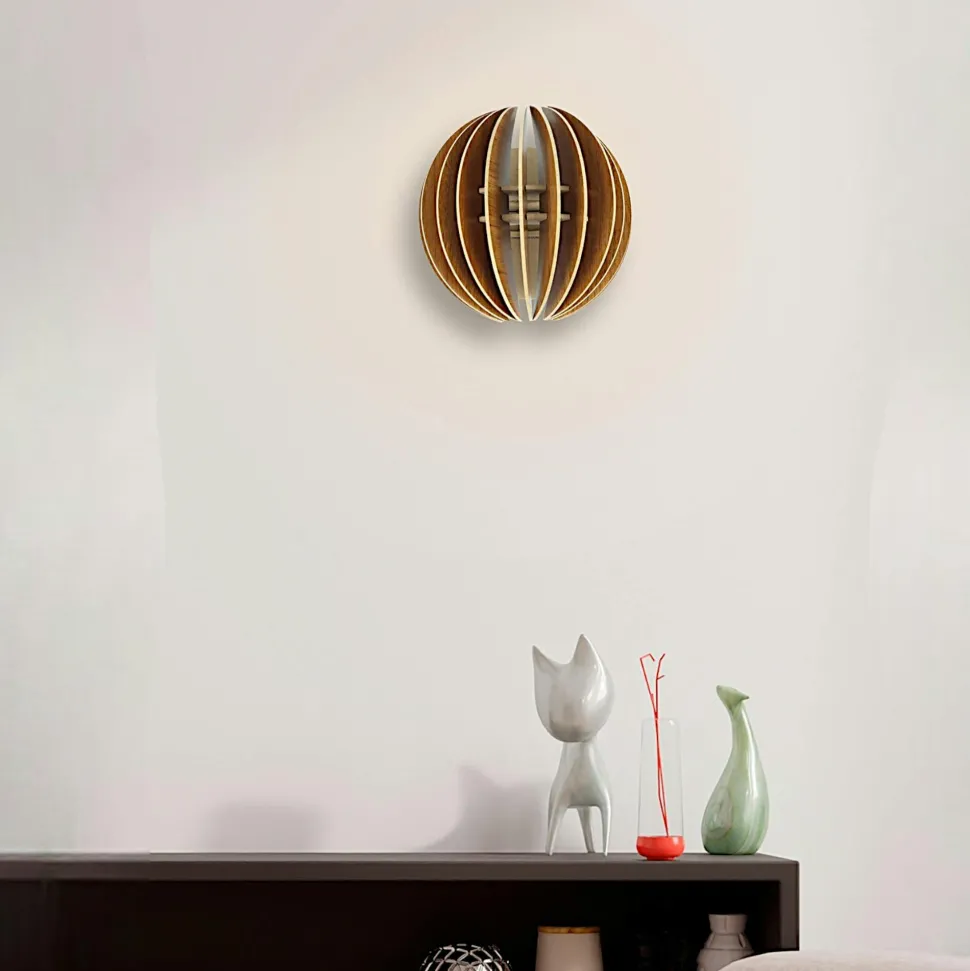Applique murale moderne, demi-sphère ajourée BIEL