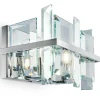 Applique murale moderne en verre forme cube 2 ampoules MODENE
