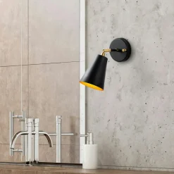 Applique murale moderne noire, abat-jour orientable SFAX