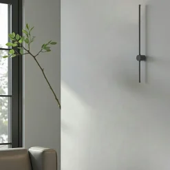 Applique murale noire – barre verticale minimaliste SALEM
