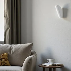 Applique murale noire – forme pliée, éclairage haut bas MESA