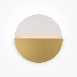 Applique murale moderne – disque doré strié ⌀30 cm LAUREL