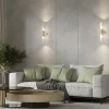 Applique rétro en verre ambré, forme sablier SOLANA