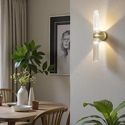 Applique rétro en verre ambré, forme sablier fin SOLANA