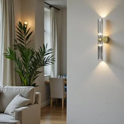 Applique rétro en verre gris fumé, sablier fin SOLANA
