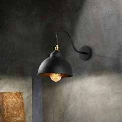 Applique vintage noir mat, abat-jour orientable SILE