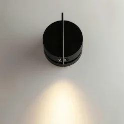 Applique murale noire design – bloc rond orientable MESA