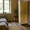 Armoire Bonnetière Hévéa 1 porte, 1 tiroir 65x55x195cm GALA