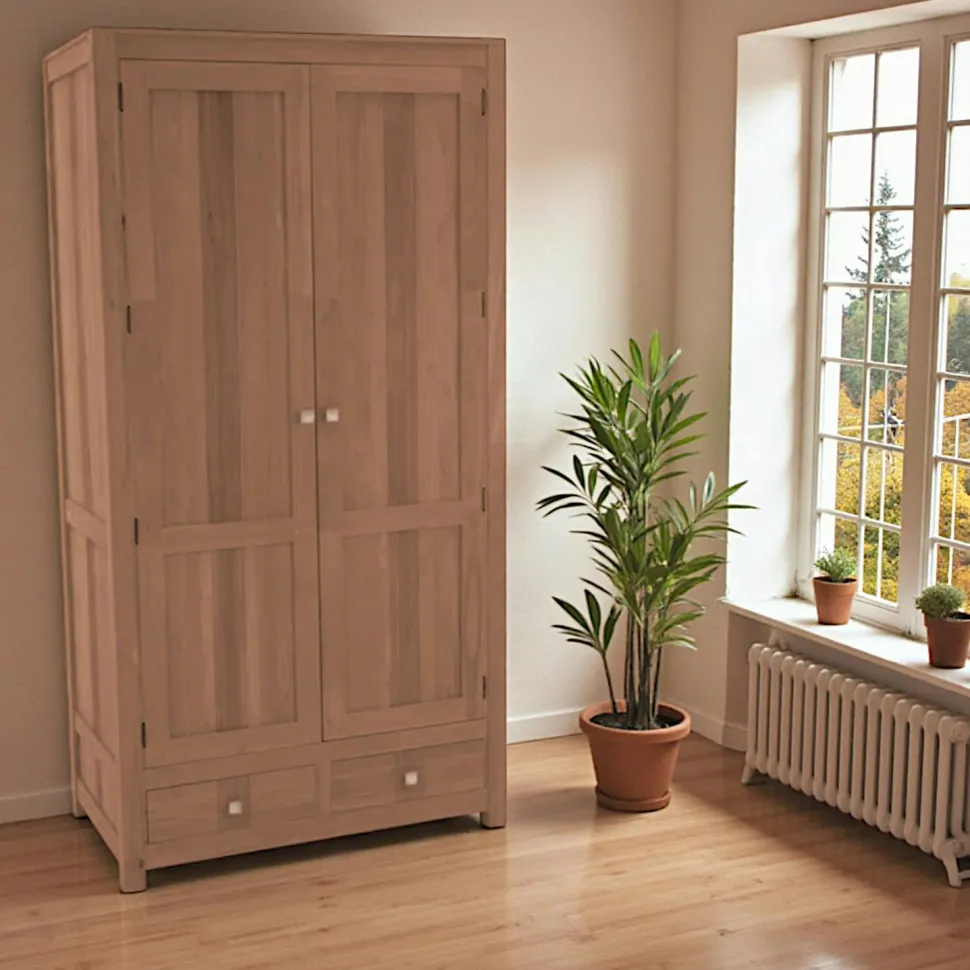 Armoire exotique hévéa 100x195cm GALA