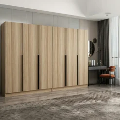Armoire penderie 2 portes effet bois L.180 cm BYRON