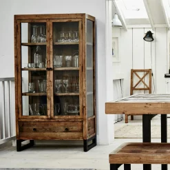 Armoire penderie bois recyclé brun QUEENSTOWN