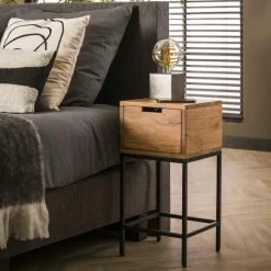 Armoire penderie coulissante effet bois et miroir BYRON