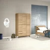 Armoire penderie moderne effet bois - 3 portes BYRON