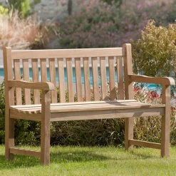 Banc de jardin en Teck brut massif 120cm SUMMER