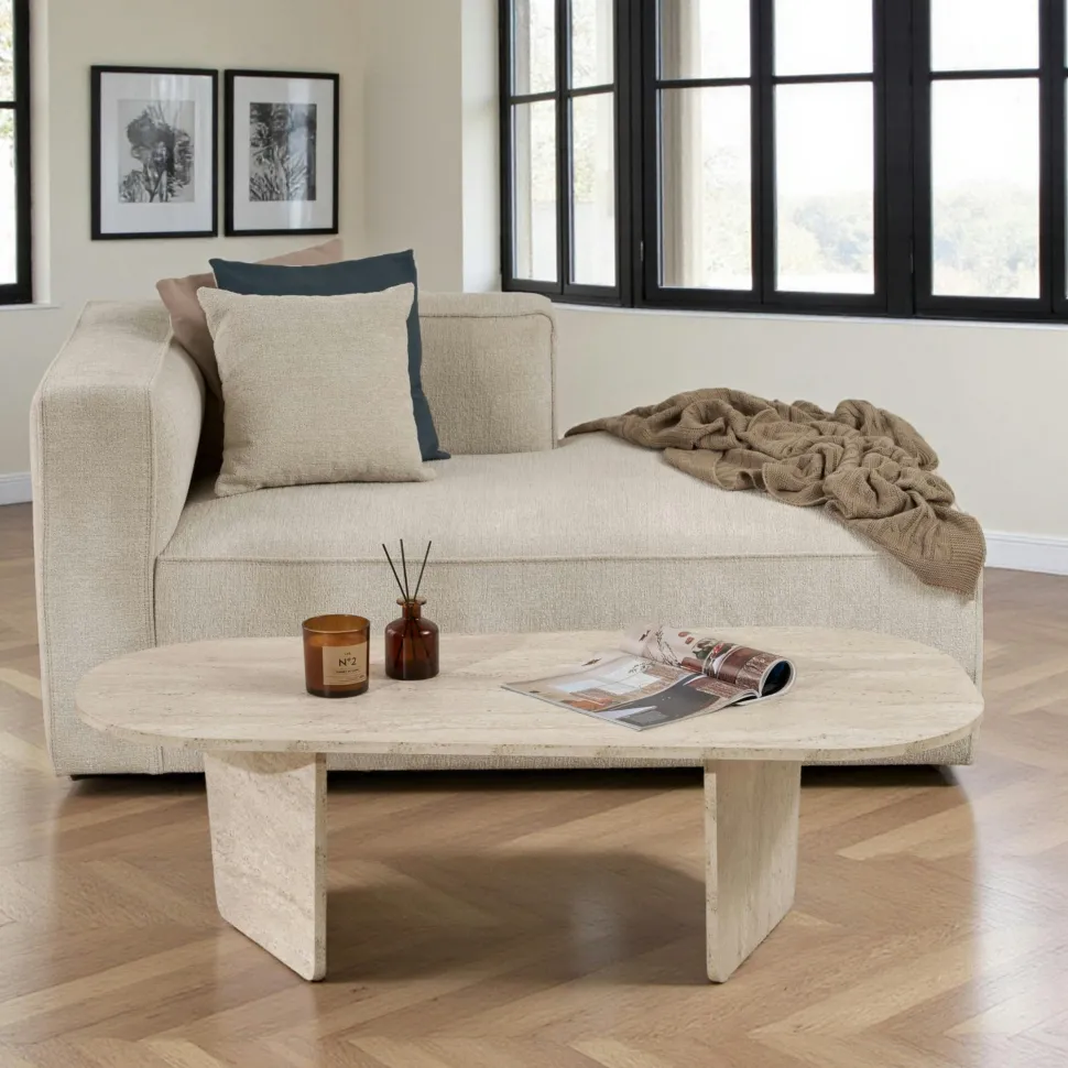 Banc TV avec rangement effet bois clair - 2 portes, 180 cm JENA