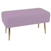 Banquette 2 places tissu rose pieds dorés TIM