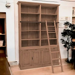 Bibliothèque échelle hévéa 163x240cm TRADITION