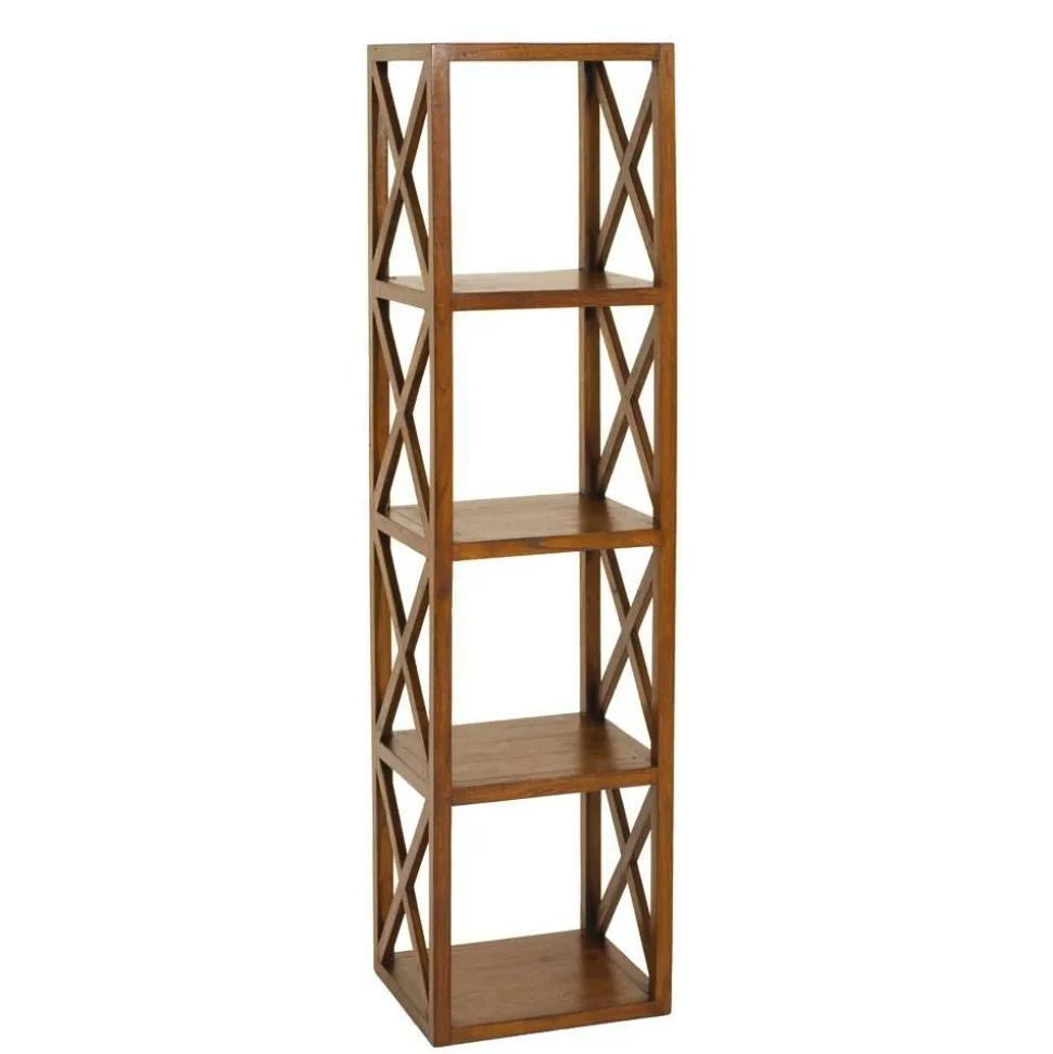 Bibliothèque étagère hévéa 94,5x42x175cm MAORI