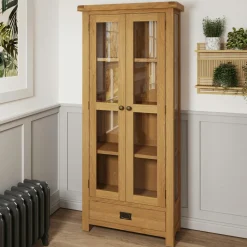Bibliothèque vitrée en bois clair PUERTO