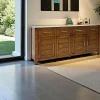 Buffet 4 portes hévéa massif moderne 200cm ATTAN