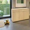Buffet bas Hévéa 3 portes, 3 tiroirs 130x40x88cm BALTIC
