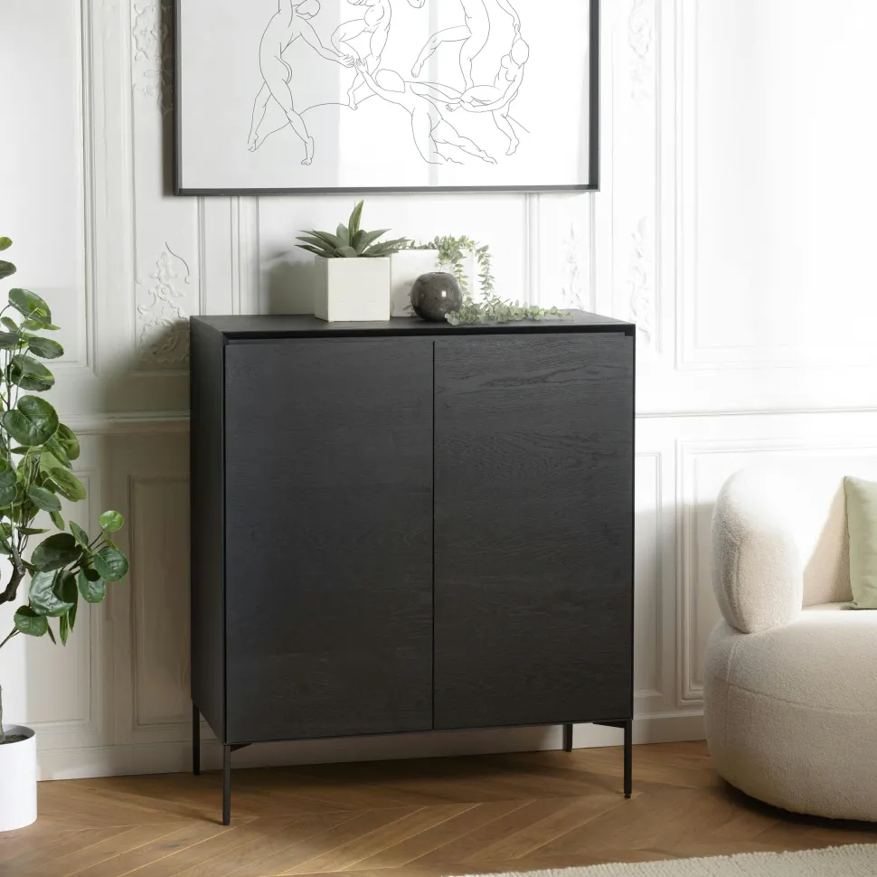 Buffet contemporain 2 portes bois couleur naturelle MAYENCE