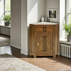 Buffet d'angle Hévéa 1 porte, 1 tiroir 79x53x88cm GALA