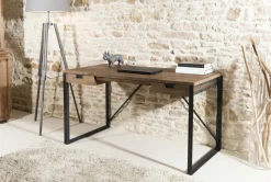 Buffet de rangement 2 portes en teck et fibre de coco SWING
