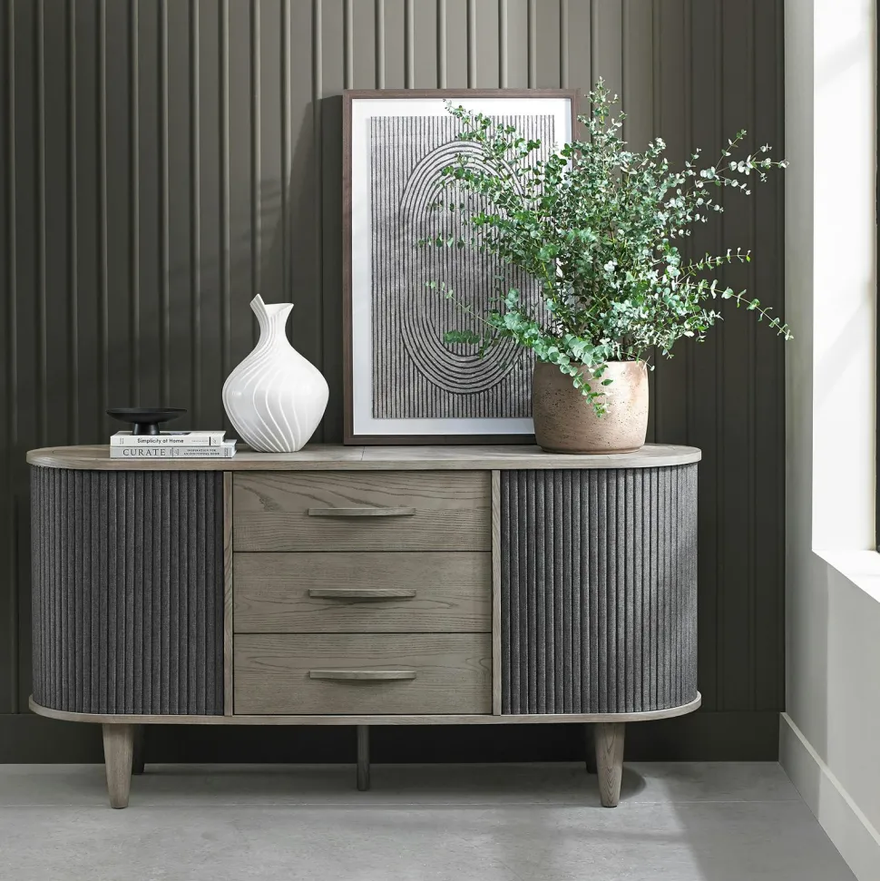 Buffet en bois avec accordéon 165 cm HOUSTON