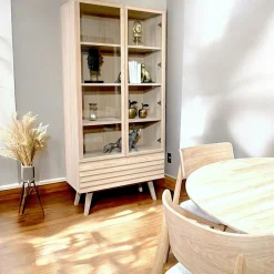 Buffet en bois de chêne blanc (4 portes) COLOGNE