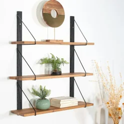 Buffet en bois recyclé FSC 3 portes motif chevron FAGA