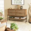 Buffet enfilade 150 cm en teck recyclé 4 tiroirs SWING