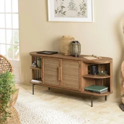 Buffet enfilade 150 cm en teck recyclé 4 tiroirs SWING