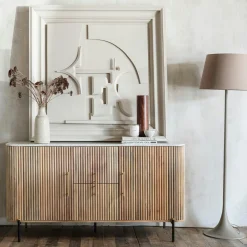 Buffet moderne en marbre et bois MASSA