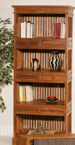 Buffet salon exotique bois de teck petit modèle BISHO
