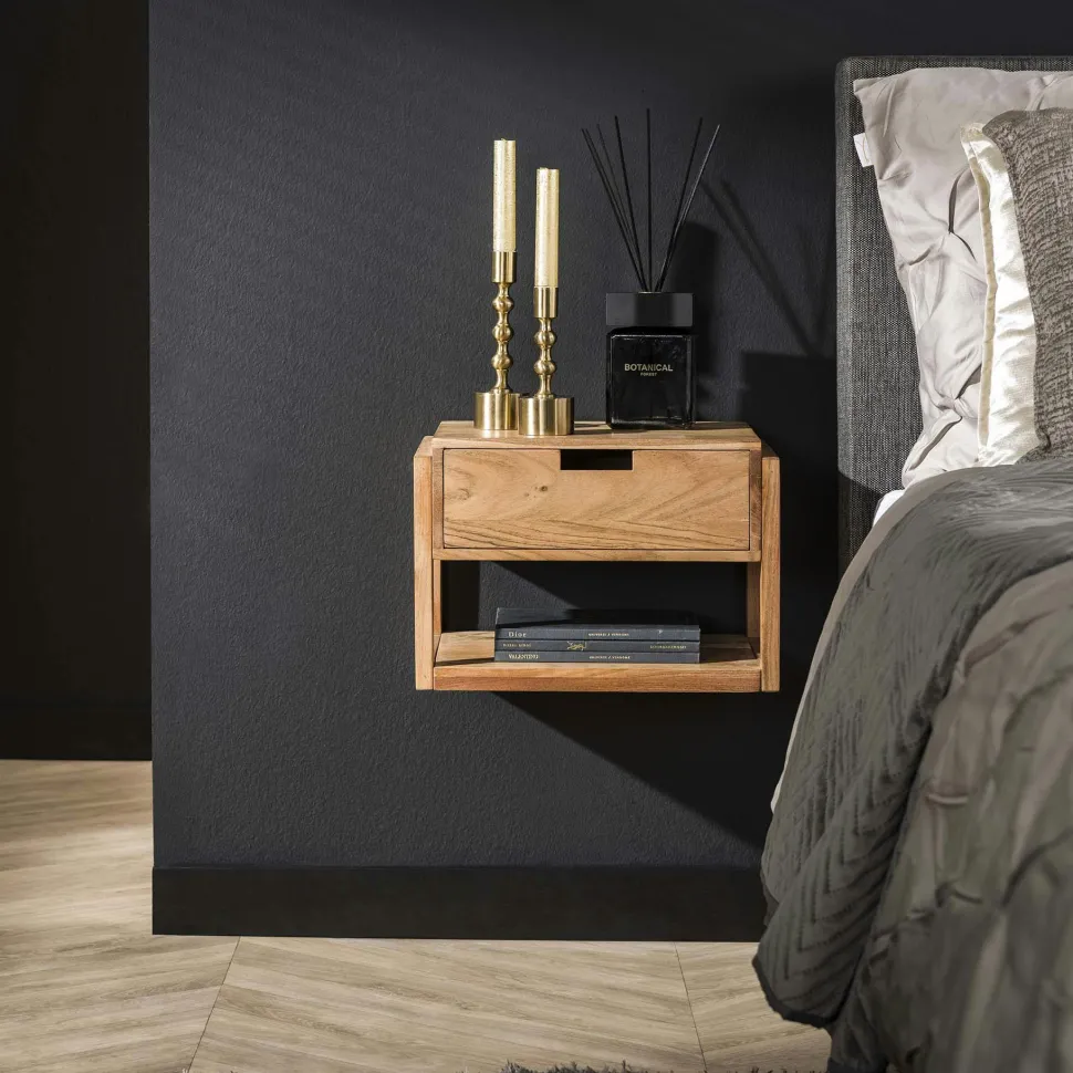 Buffet salon exotique bois de teck petit modèle BISHO