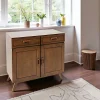 Buffet vintage hévéa massif 90x85cm SIXTIES