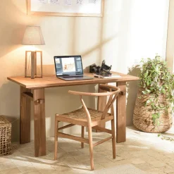 Bureau industriel teck recyclé SWING