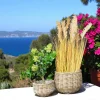 Cache-pot en rotin, forme boule (lot de 2)
