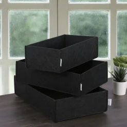 Cache-pot sur pied en métal noir – style moderne, 78 cm