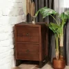 Caisson de bureau en bois brun recyclé 2 tiroirs SAMOA
