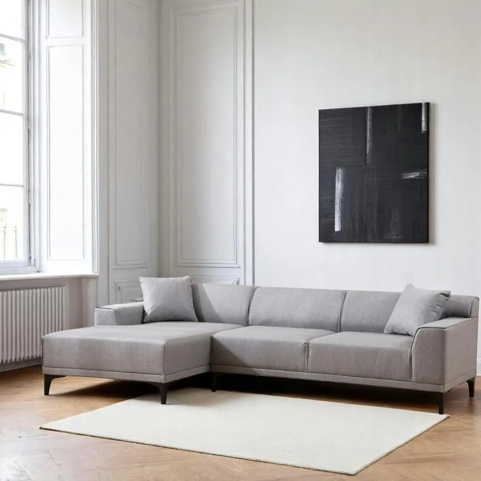 Canapé 2 places brun taupe - accoudoirs larges ORSAY