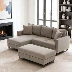 Canapé 2 places gris anthracite - dossier haut COMO