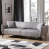Canapé 3 places gris clair - couture déco VILNIUS