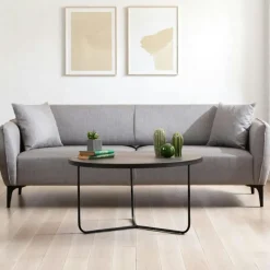 Canapé 3 places gris clair - couture déco VILNIUS